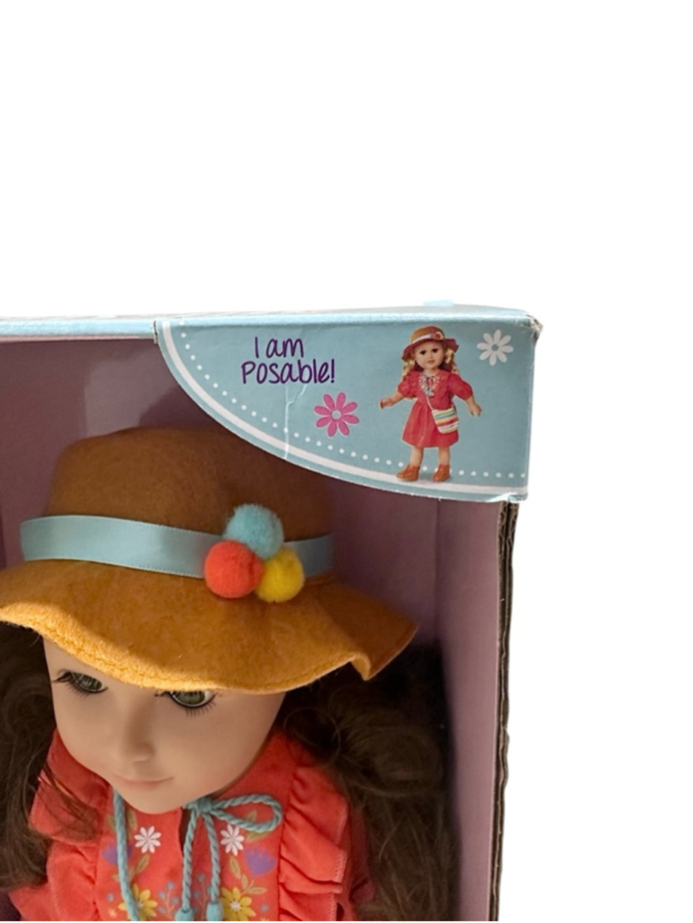 Girls My Life As Raegan Baby Doll One Size Orange Brown Dress New in Box - Picture 5 of 10